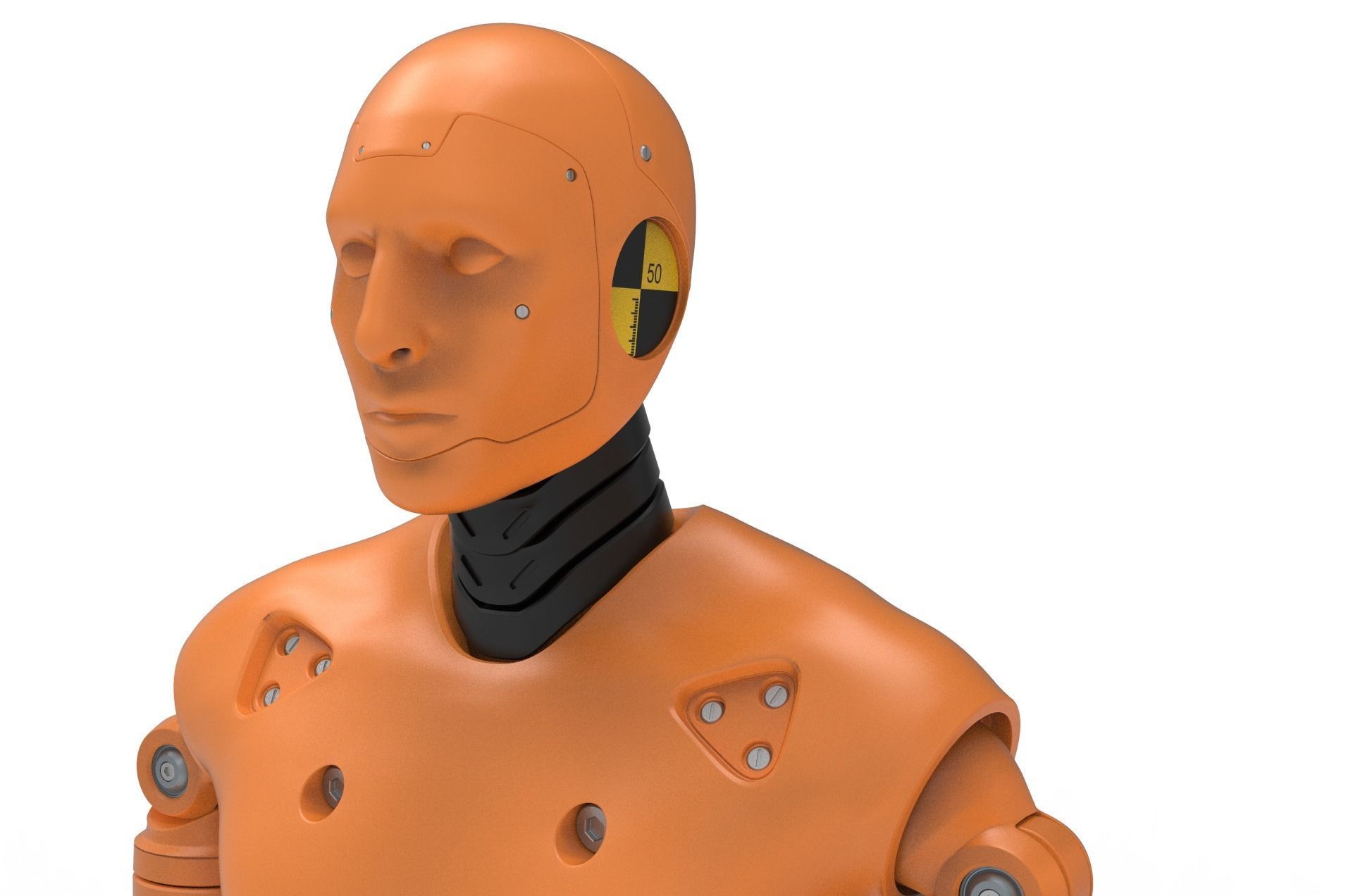 Crash Test Dummy Robot Android 2022 vs hand 3D model_8