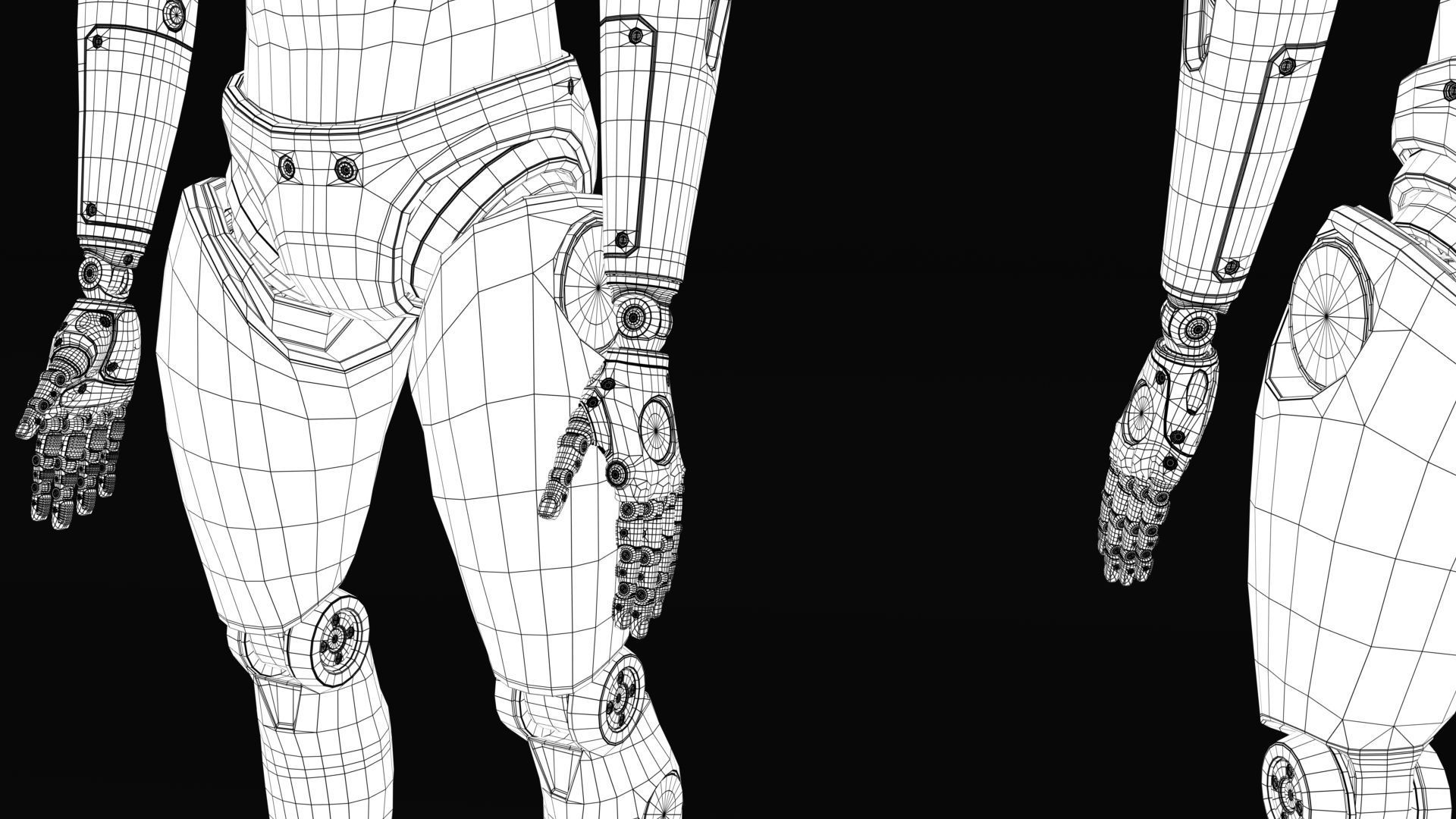 Crash Test Dummy Robot Android 2022 vs hand 3D model_16