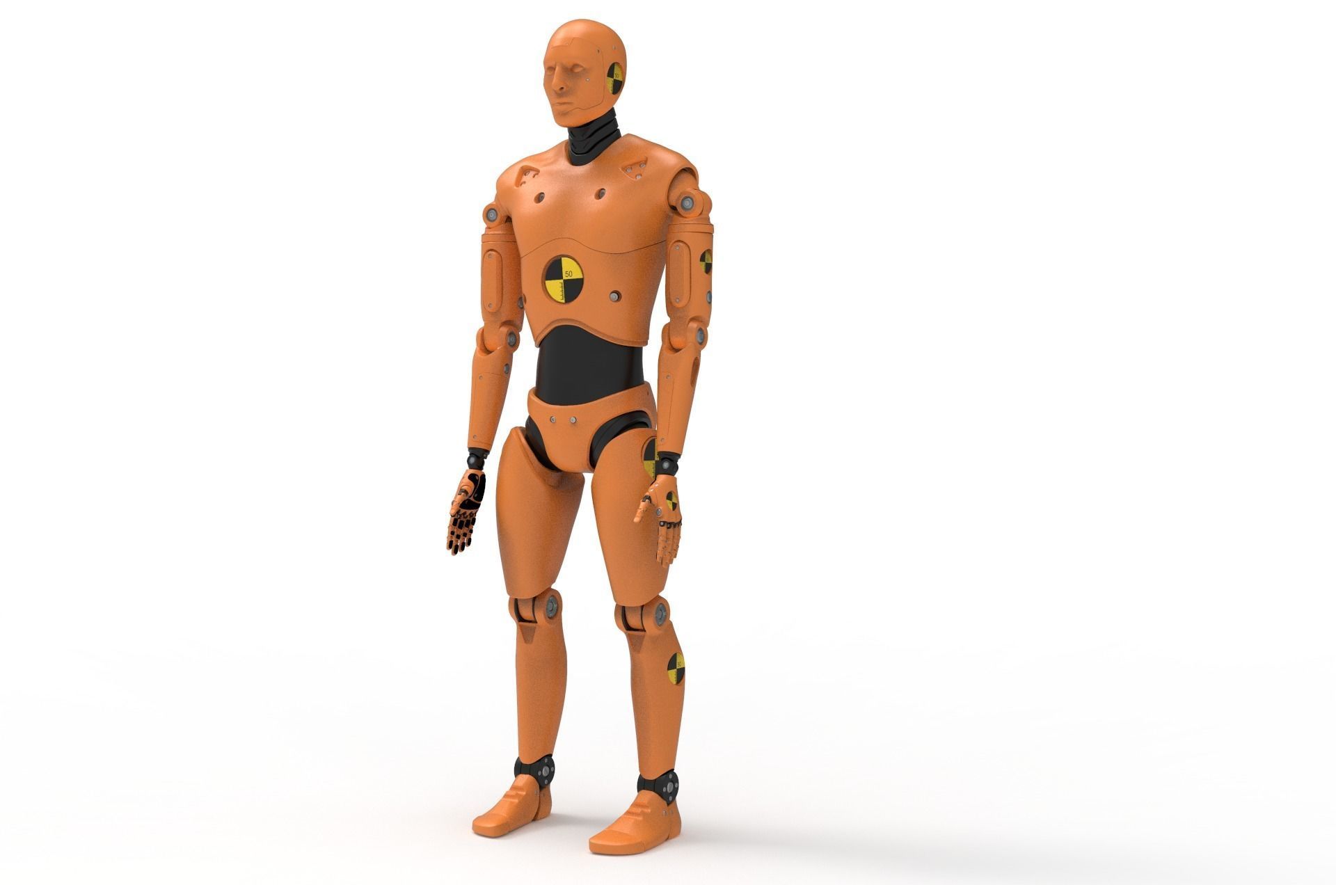 Crash Test Dummy Robot Android 2022 vs hand 3D model_9