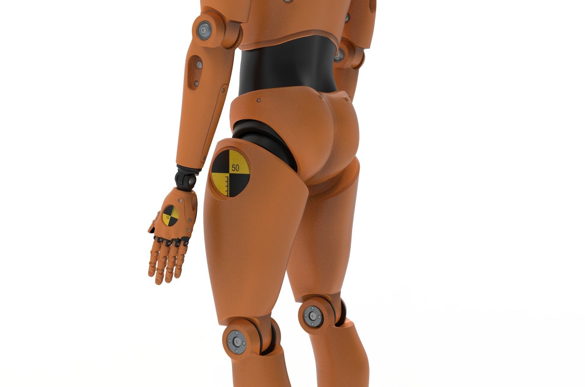 Crash Test Dummy Robot Android 2022 vs hand 3D model_6