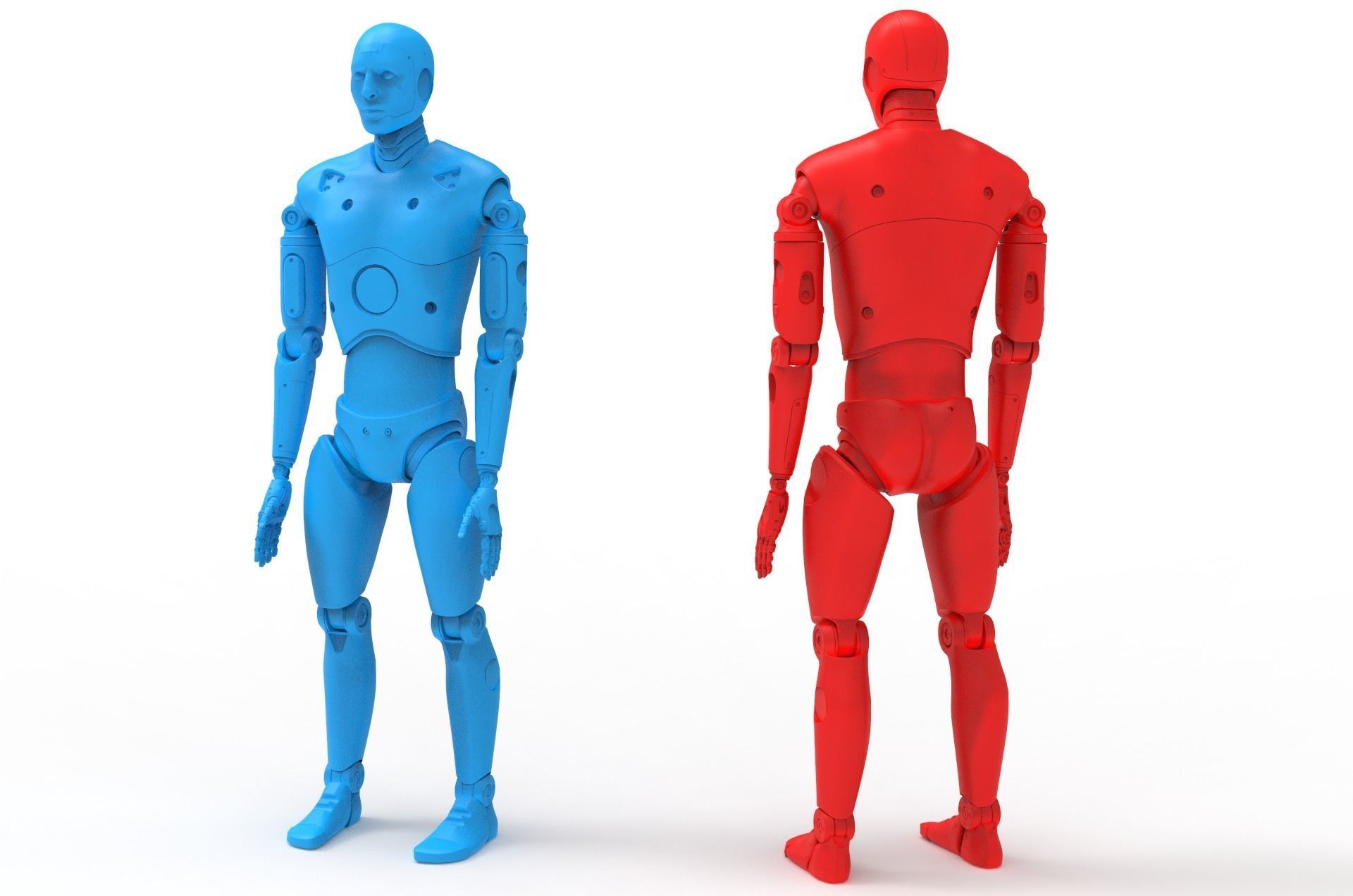 Crash Test Dummy Robot Android 2022 vs hand 3D model_12