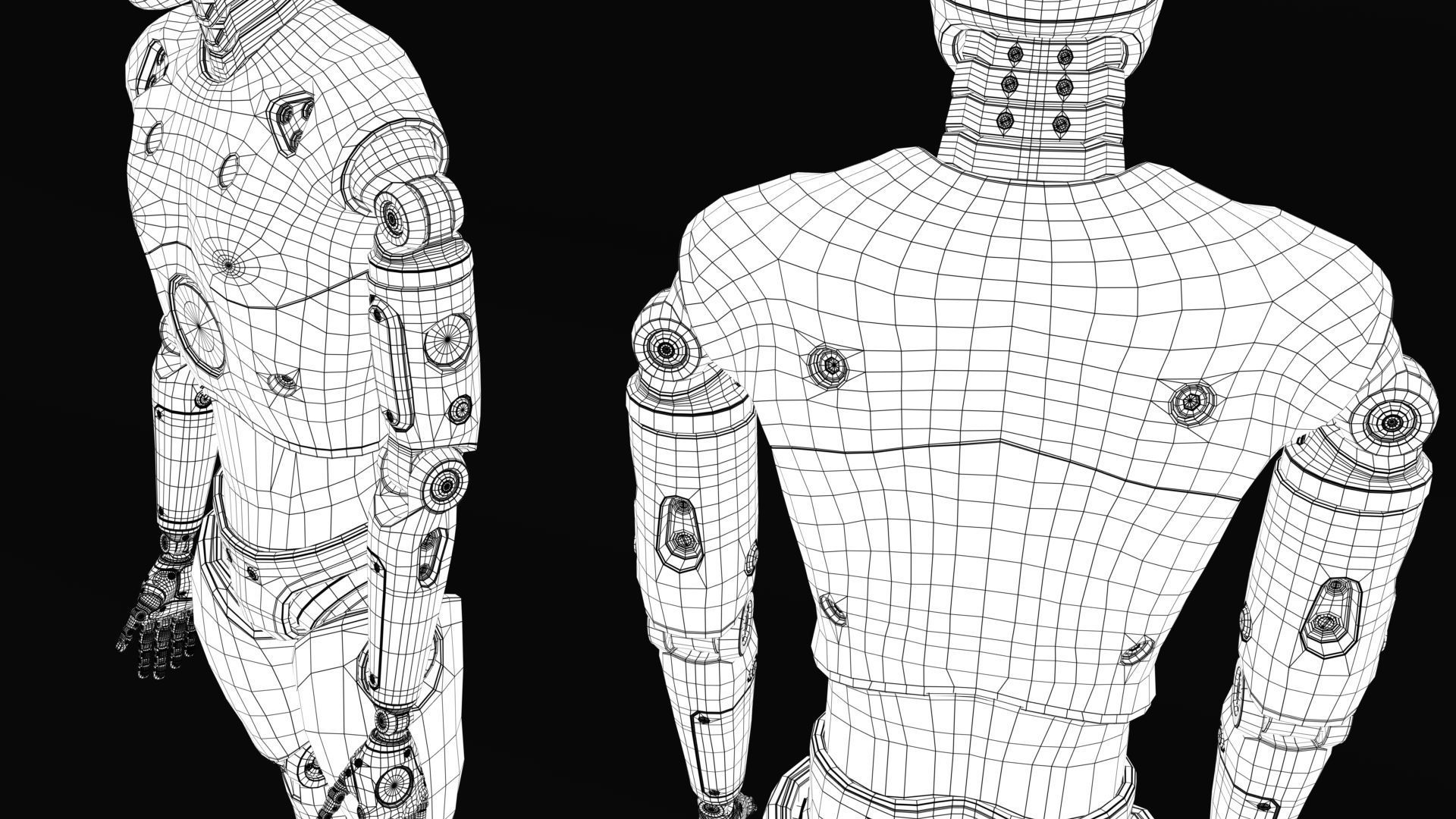 Crash Test Dummy Robot Android 2022 vs hand 3D model_23