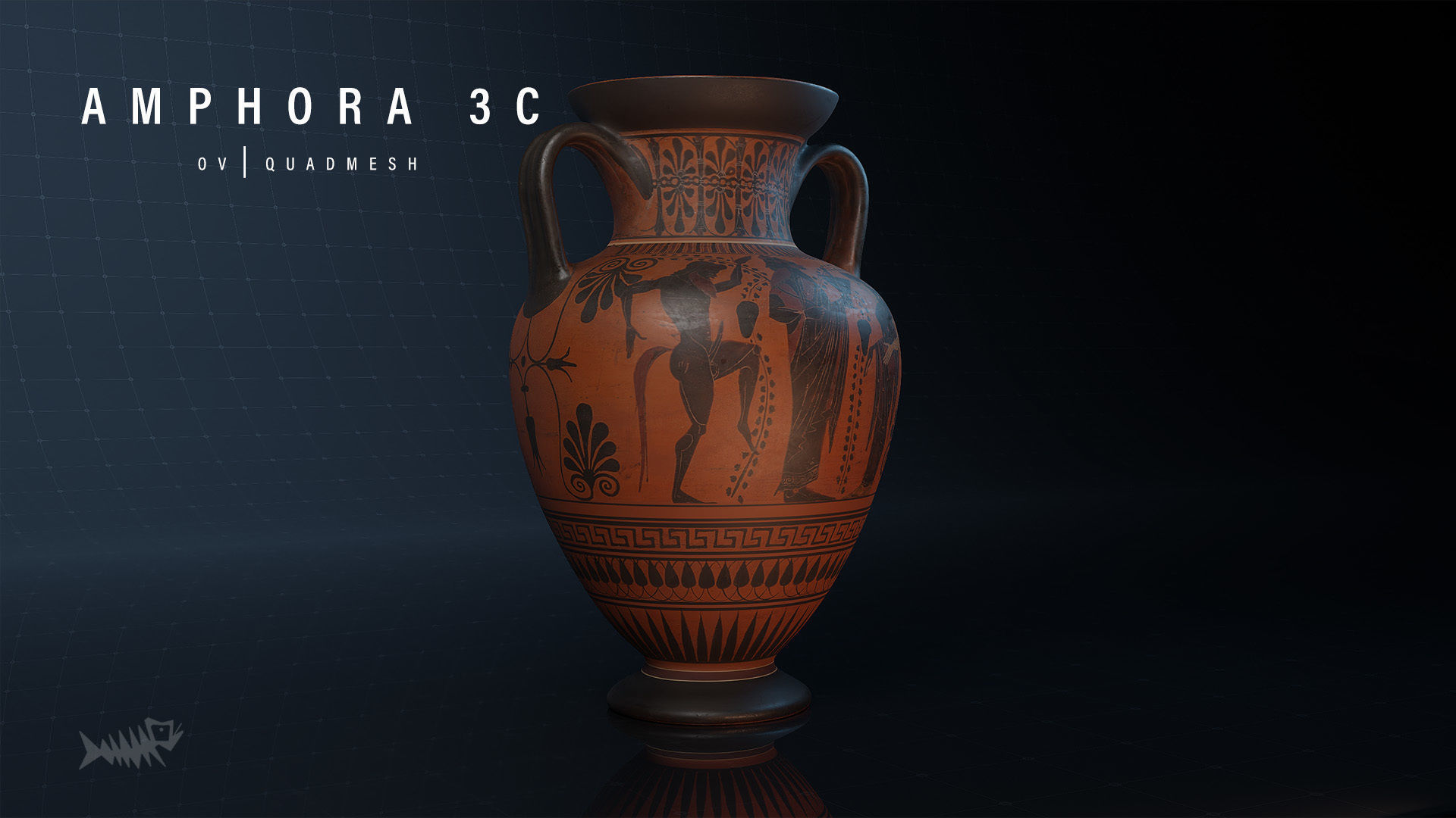 Ancient Greek Amphora Free 3D model_1