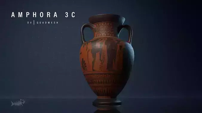 Ancient Greek Amphora Free 3D model