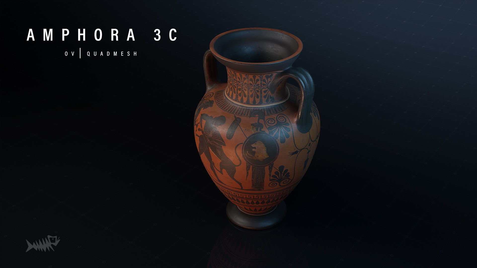 Ancient Greek Amphora Free 3D model_4