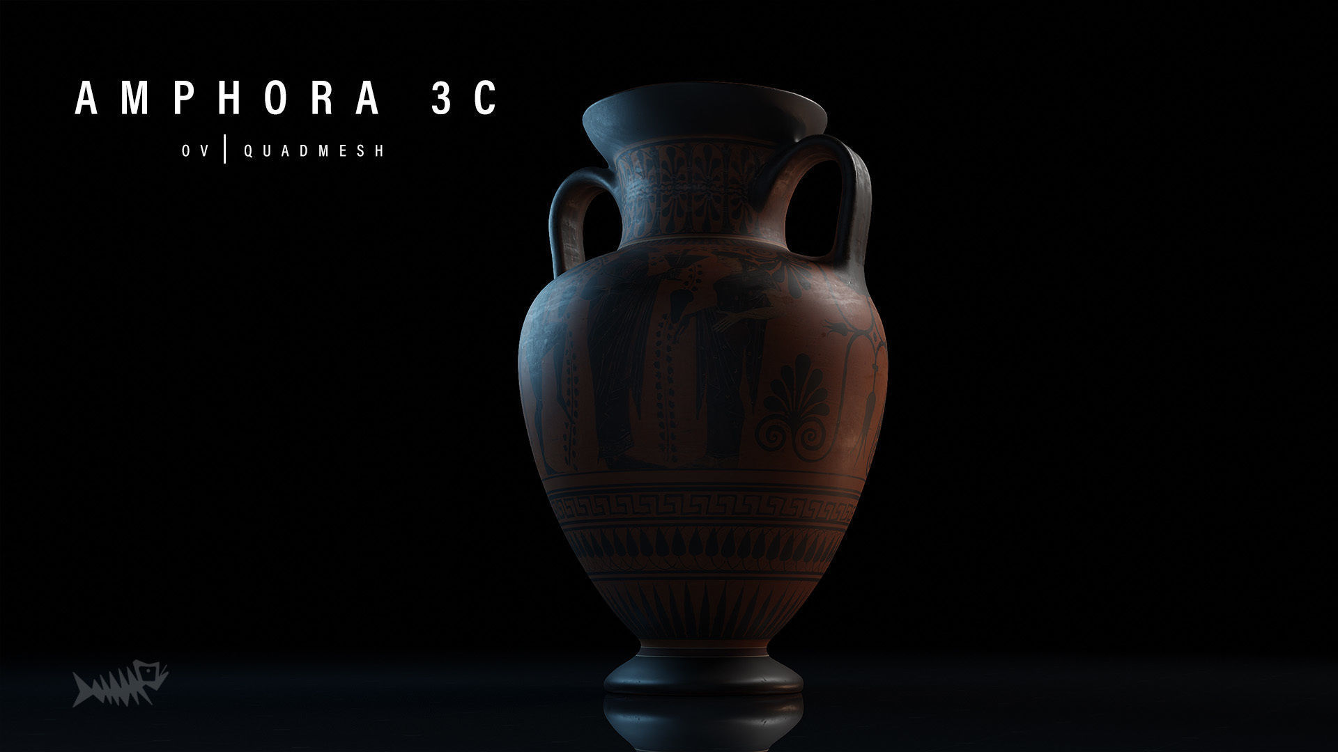 Ancient Greek Amphora Free 3D model_2