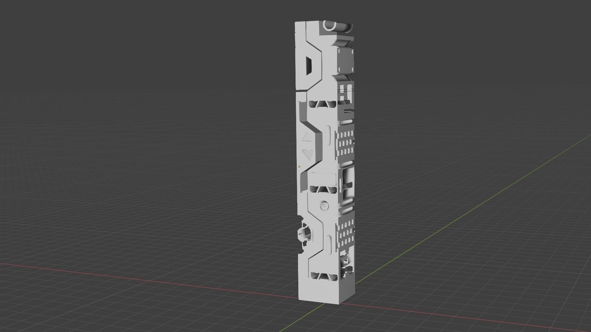 Sci-Fi Hard Surface Pillar 3D model_3