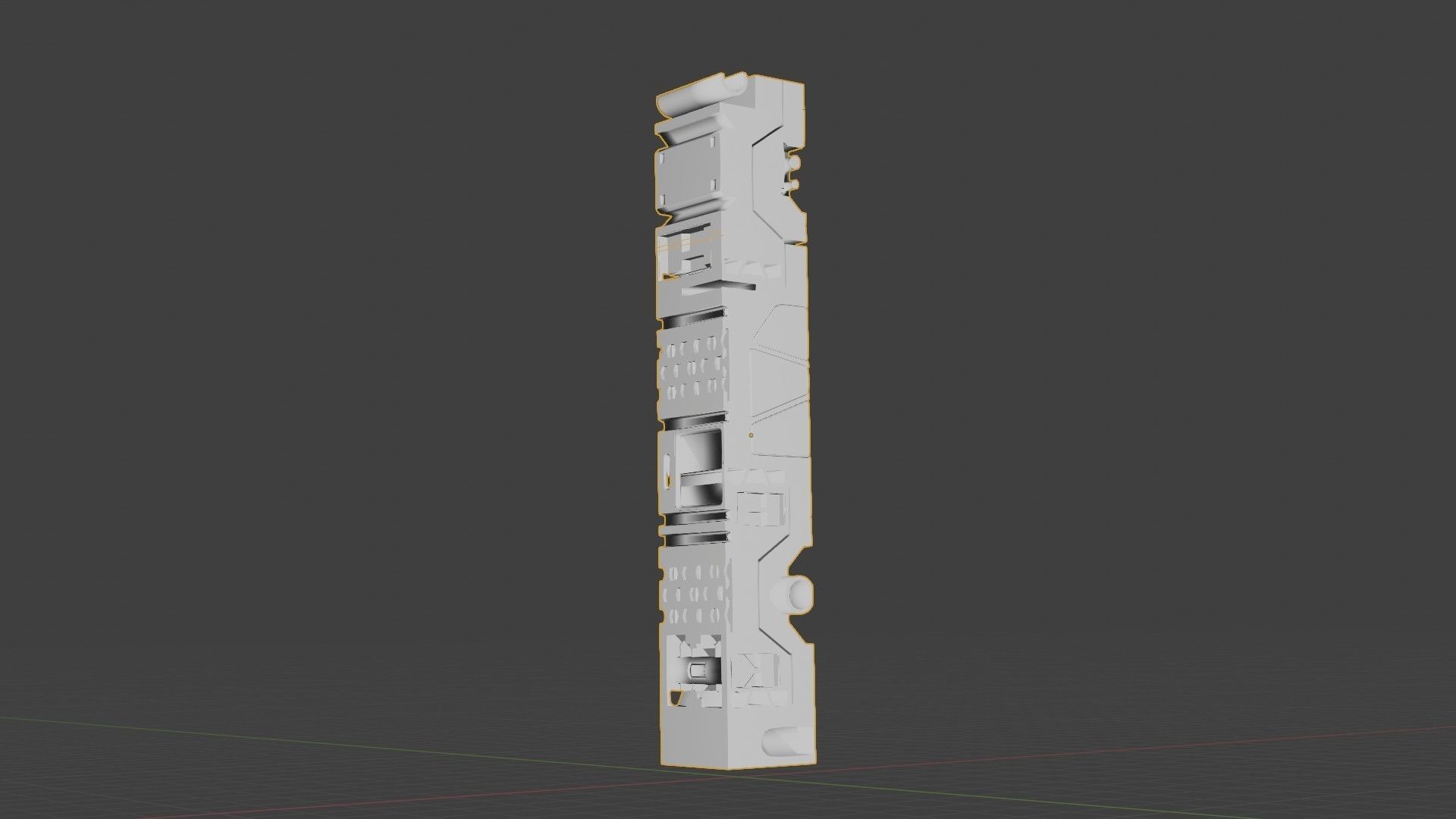 Sci-Fi Hard Surface Pillar 3D model_13