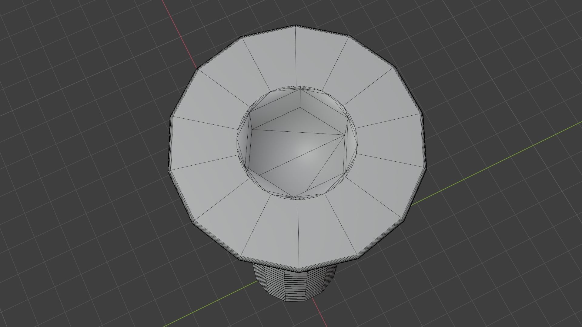 3D Low Poly Rusted Countersunk Bolt Baked Low-poly 3D model_4