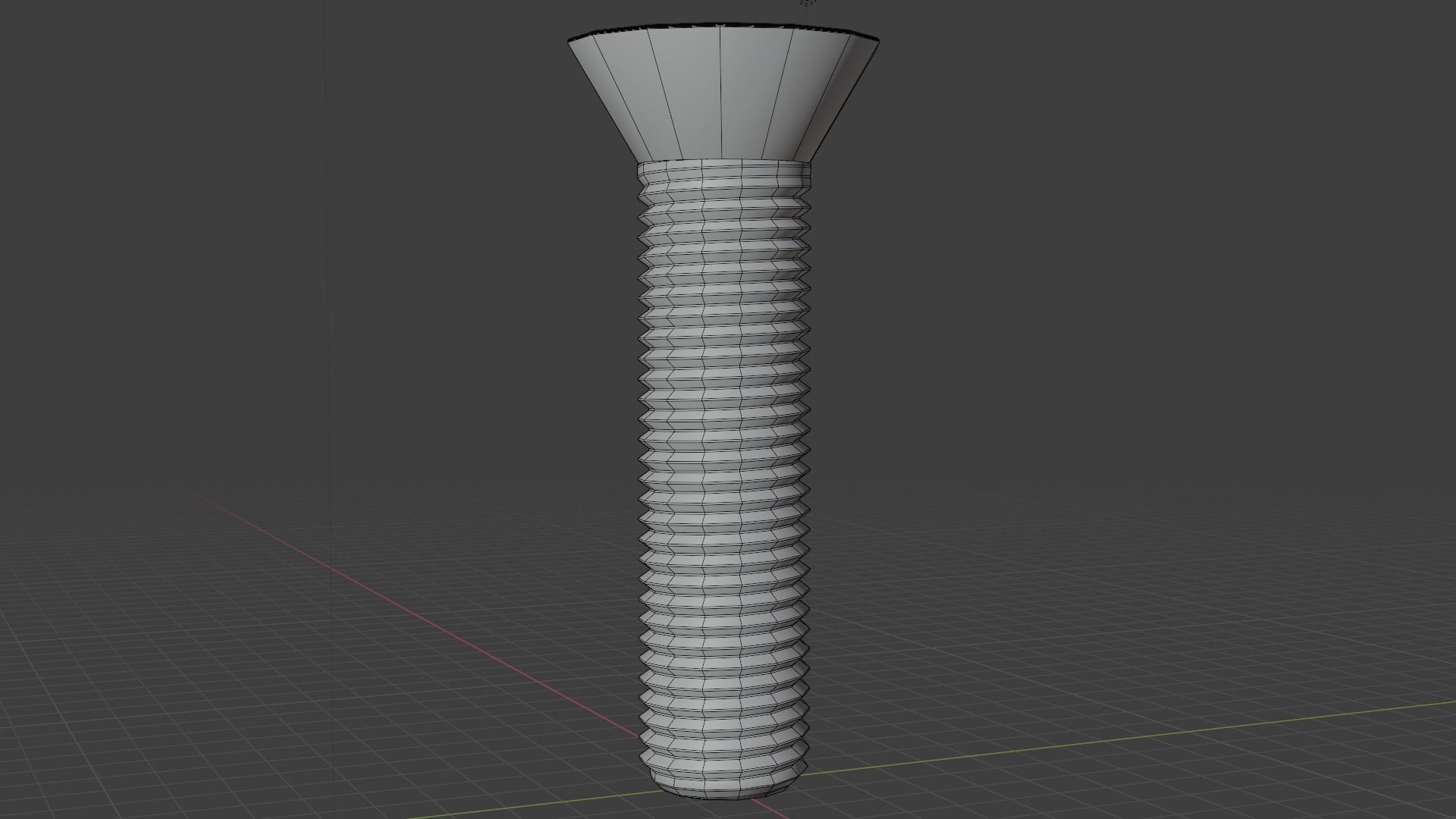 3D Low Poly Rusted Countersunk Bolt Baked Low-poly 3D model_1