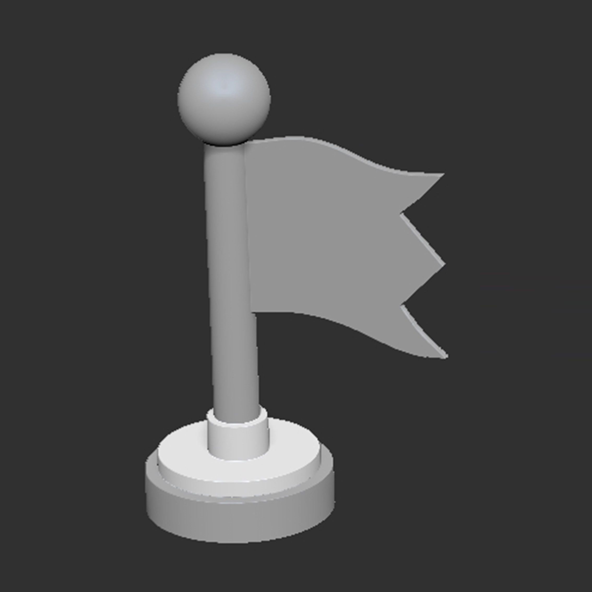 Checkpoint Flag Mario 3D print model_2