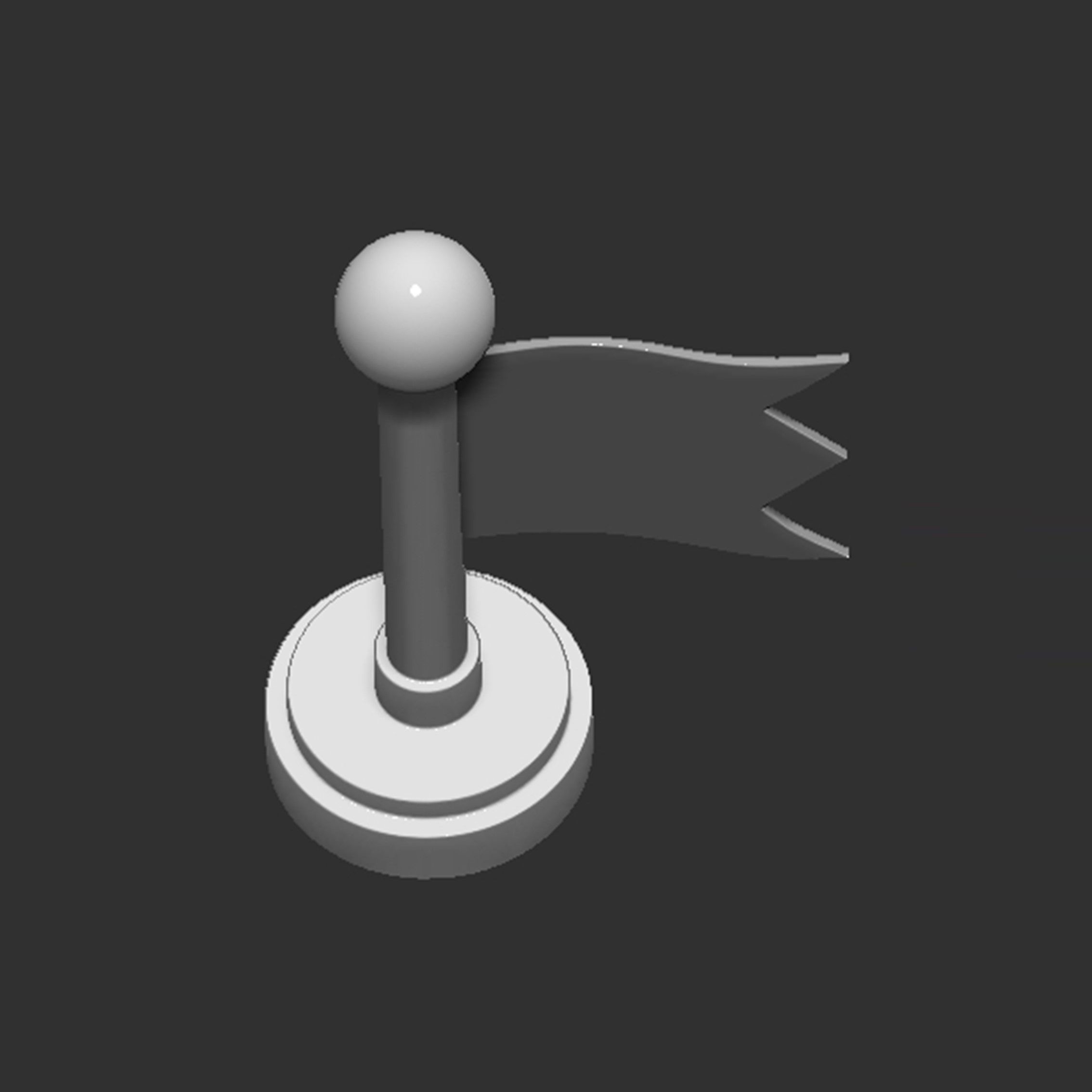 Checkpoint Flag Mario 3D print model_6