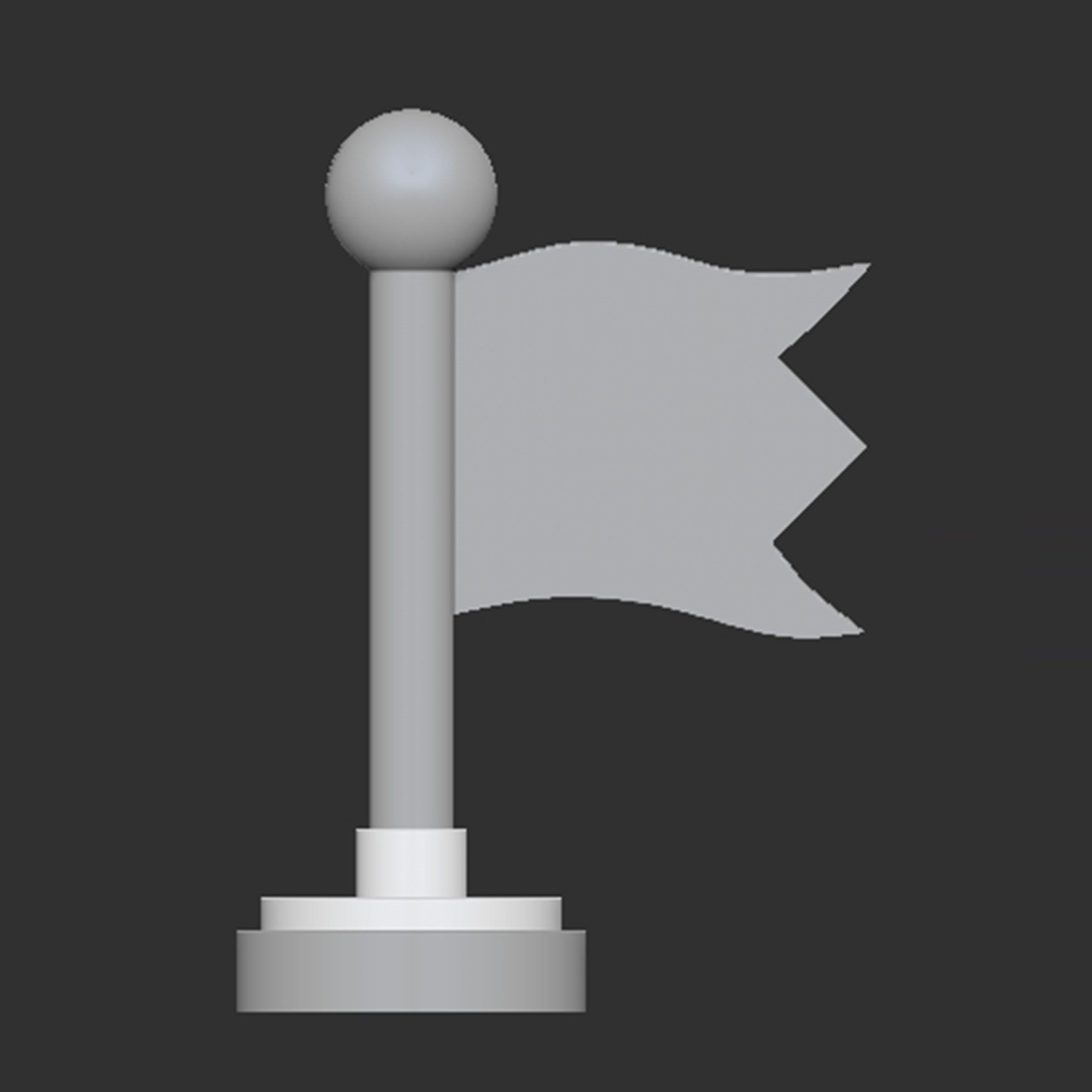 Checkpoint Flag Mario 3D print model_4