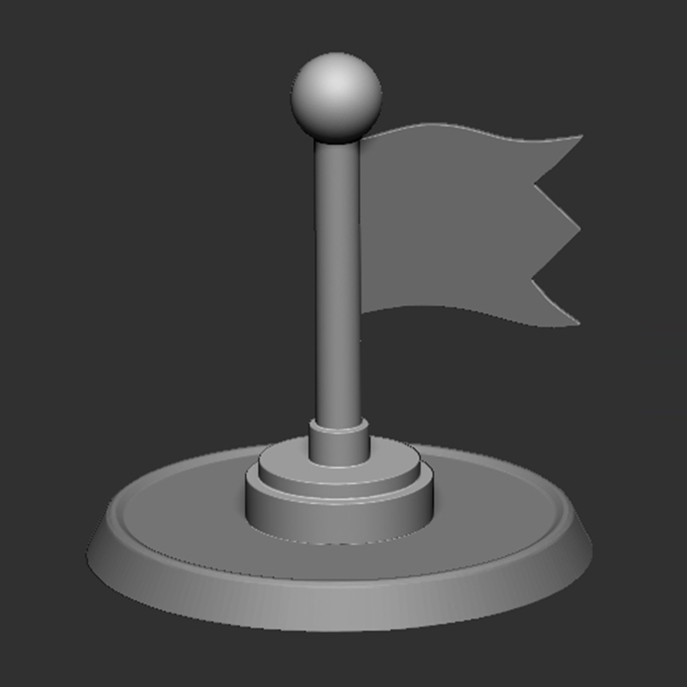 Checkpoint Flag Mario Based 3D print model_2