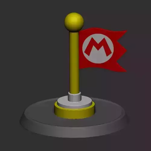 Checkpoint Flag Mario Based 3D print model