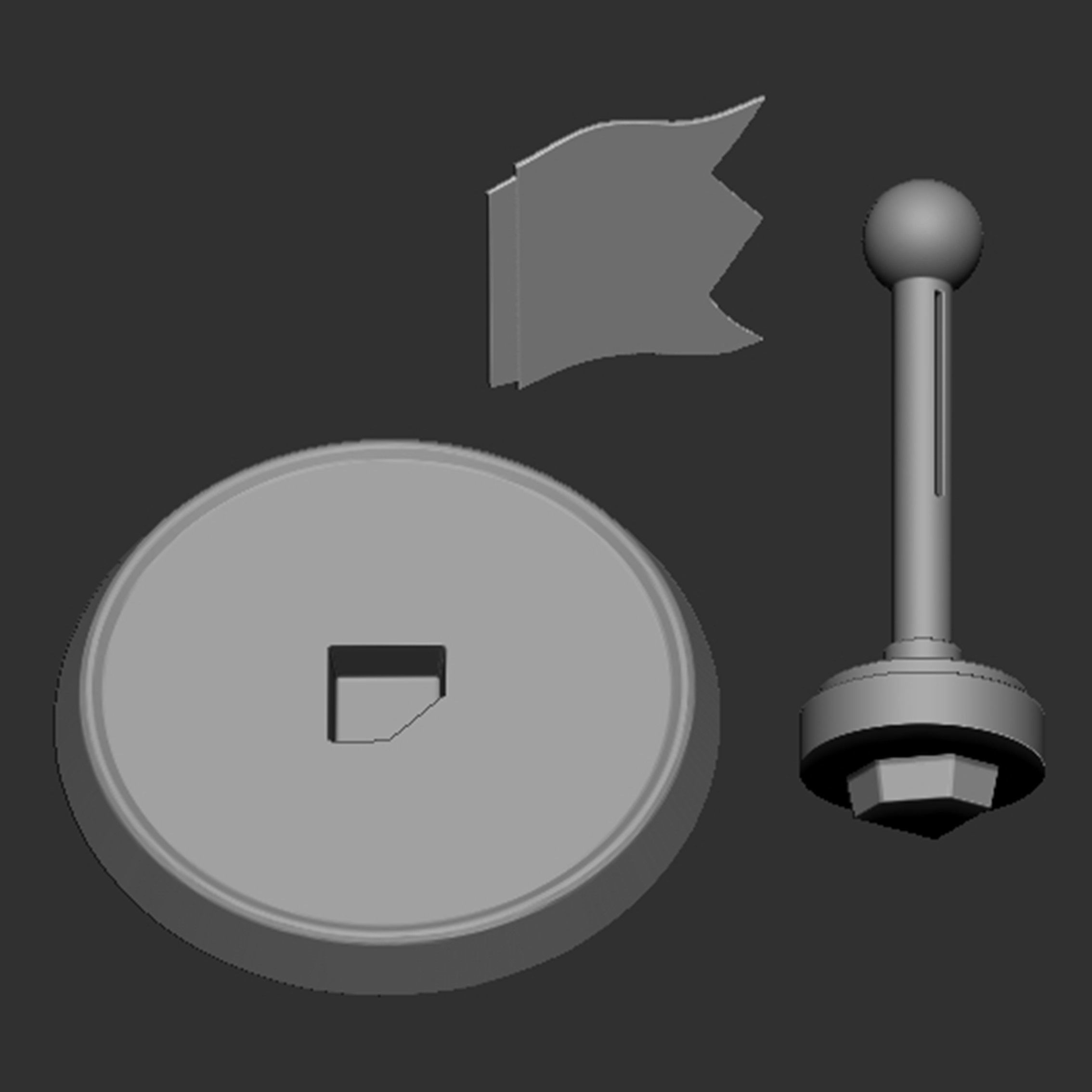 Checkpoint Flag Mario Based 3D print model_1