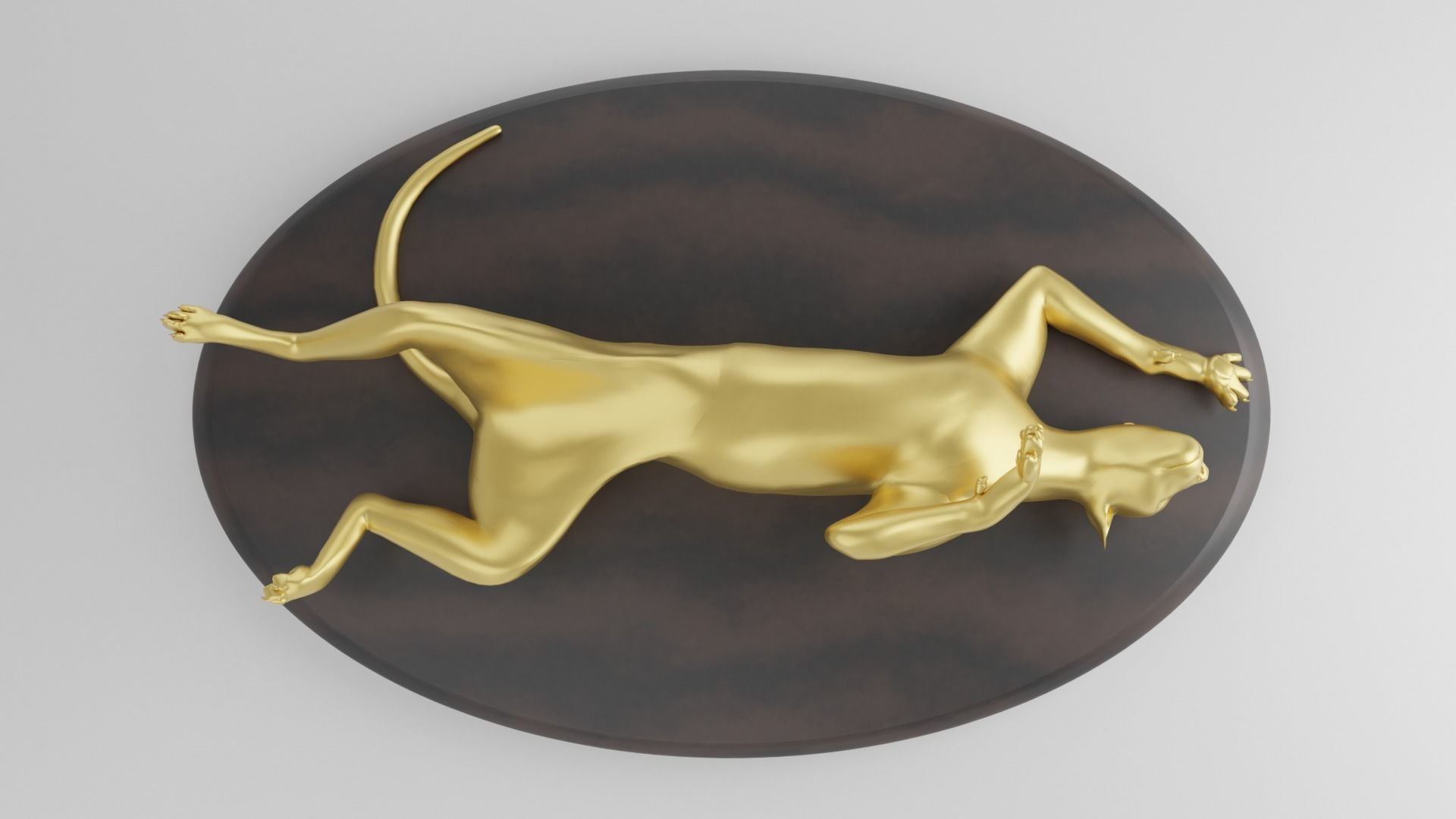 panther on a stand for 3d printing 3D print model_2