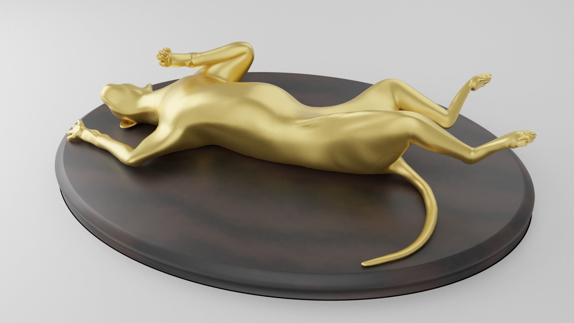 panther on a stand for 3d printing 3D print model_5