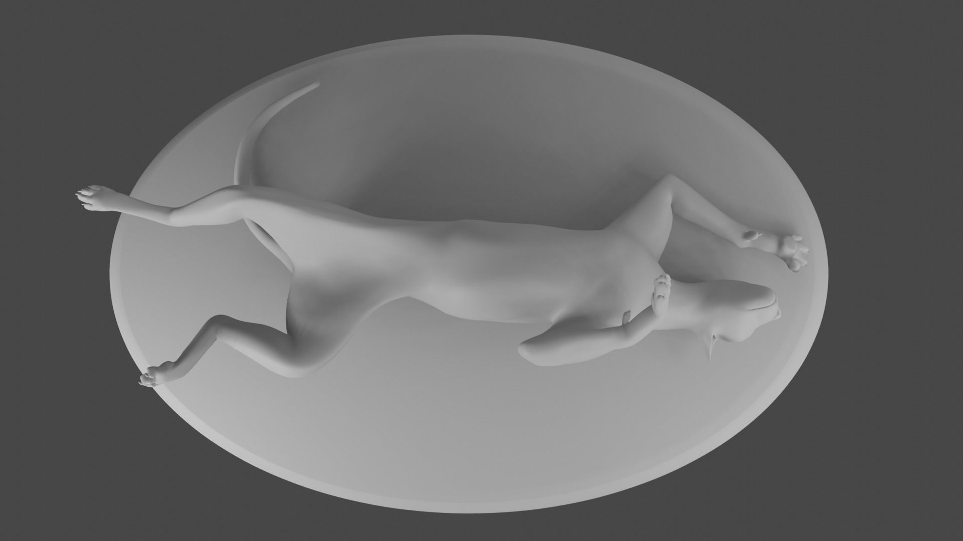 panther on a stand for 3d printing 3D print model_3