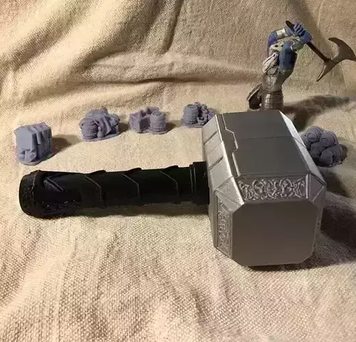 Mjolnir - Thors Hammer Dice Container - Warhammer Dice Container 3D print model