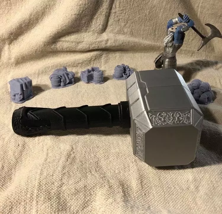 Mjolnir - Thors Hammer Dice Container - Warhammer Dice Container 3D print model_0