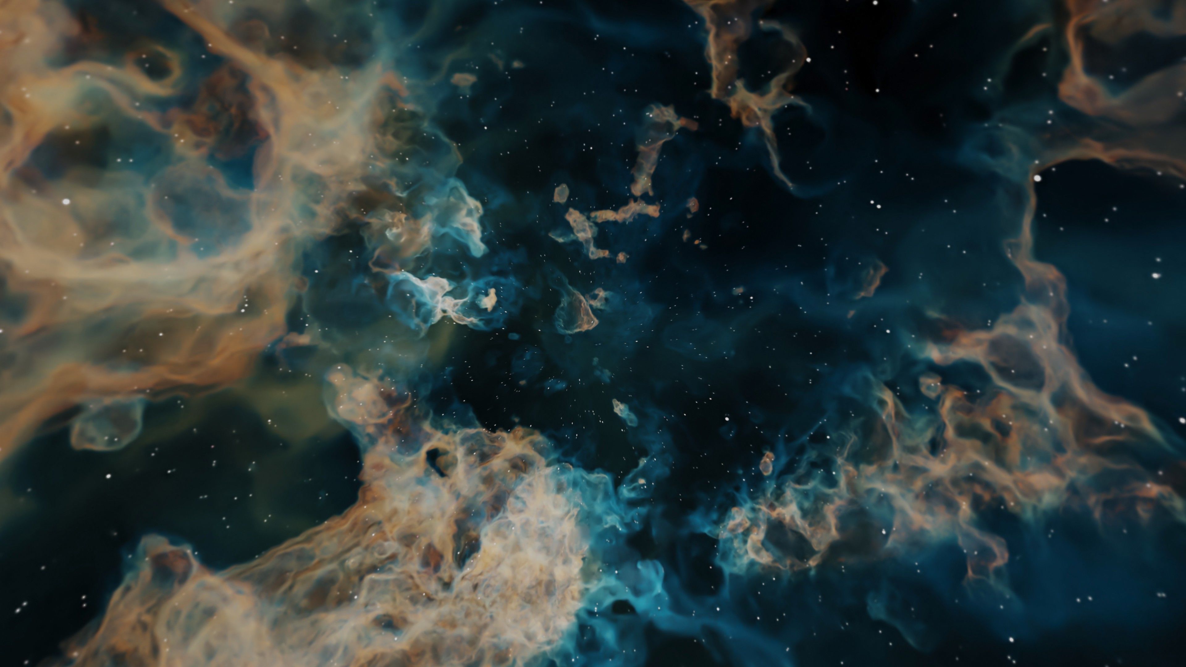 HDRI Panoramic Sky - VR 360 starfield - crystal blue nebula 016 Low-poly 3D model_5