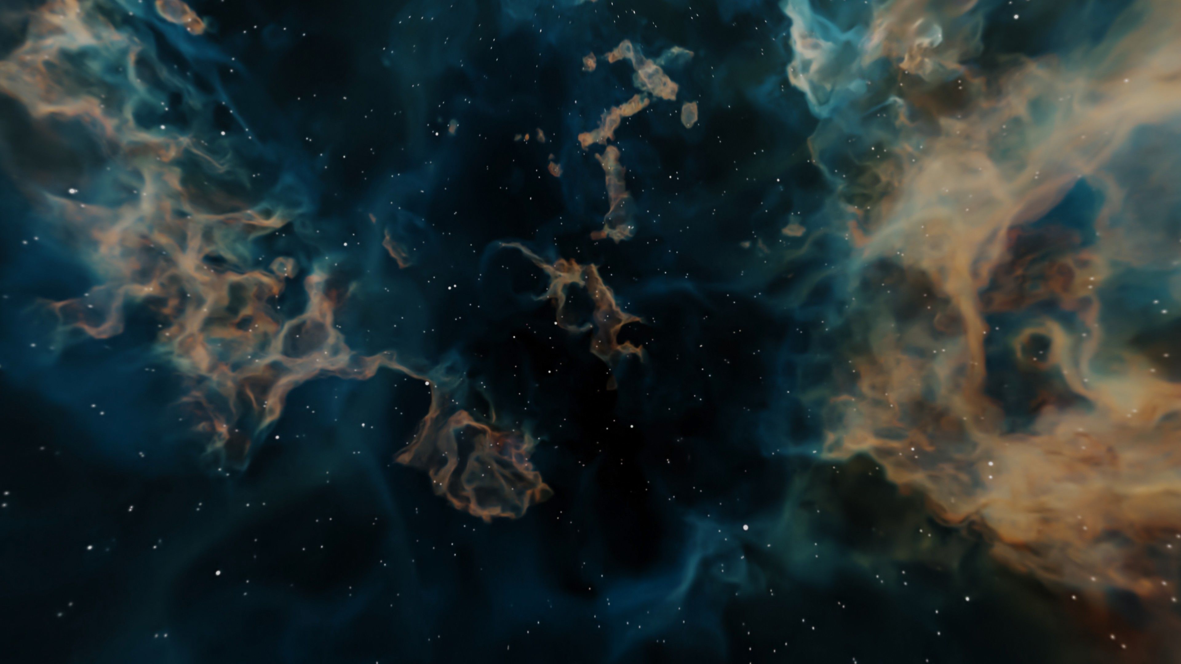 HDRI Panoramic Sky - VR 360 starfield - crystal blue nebula 016 Low-poly 3D model_12