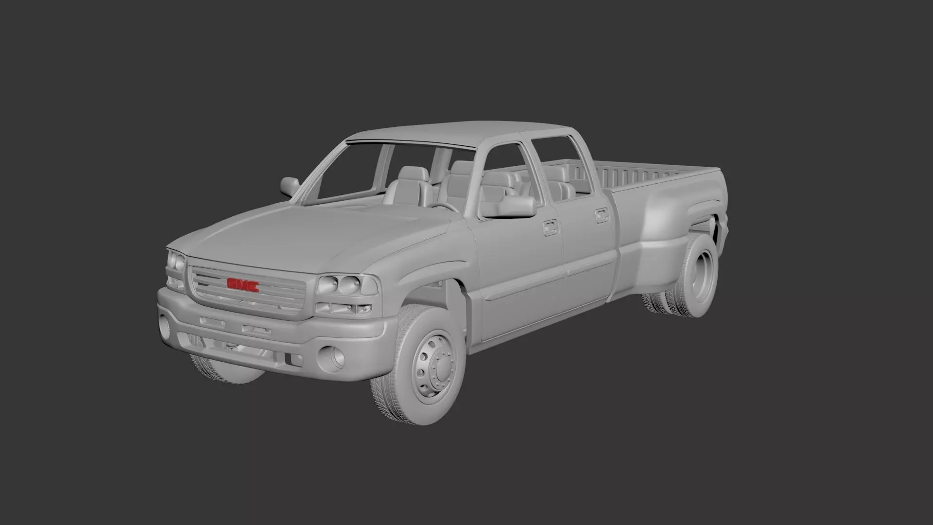 GMC Sierra Crew Cab 3500 Dually 2003 3D print model