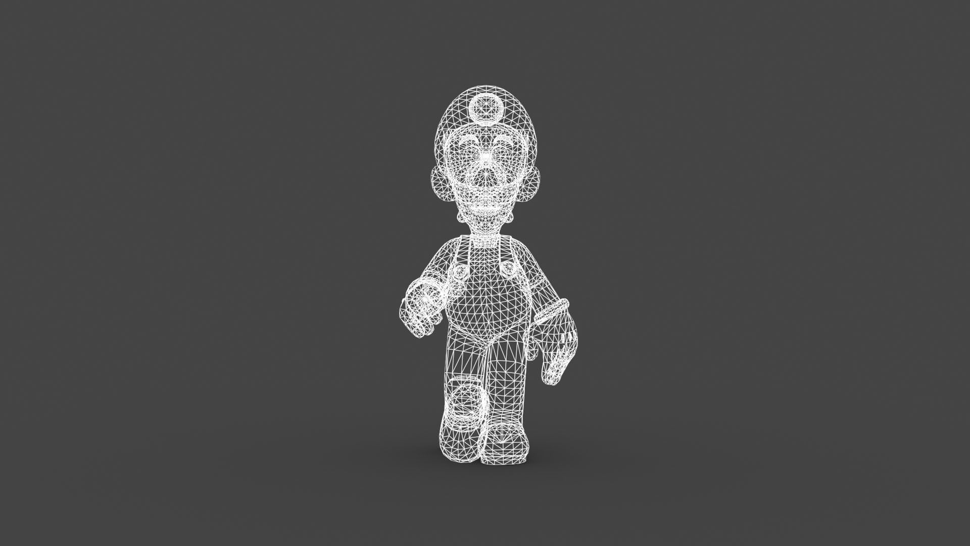 BROS-009 Walking Animation Low-poly 3D model_6