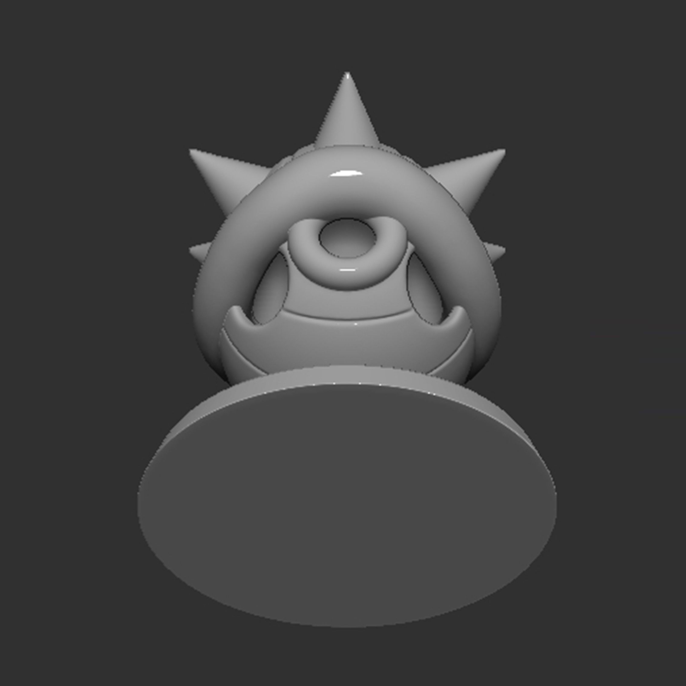 Mario Spiny Shell Koopa Troopa Based 3D print model_10