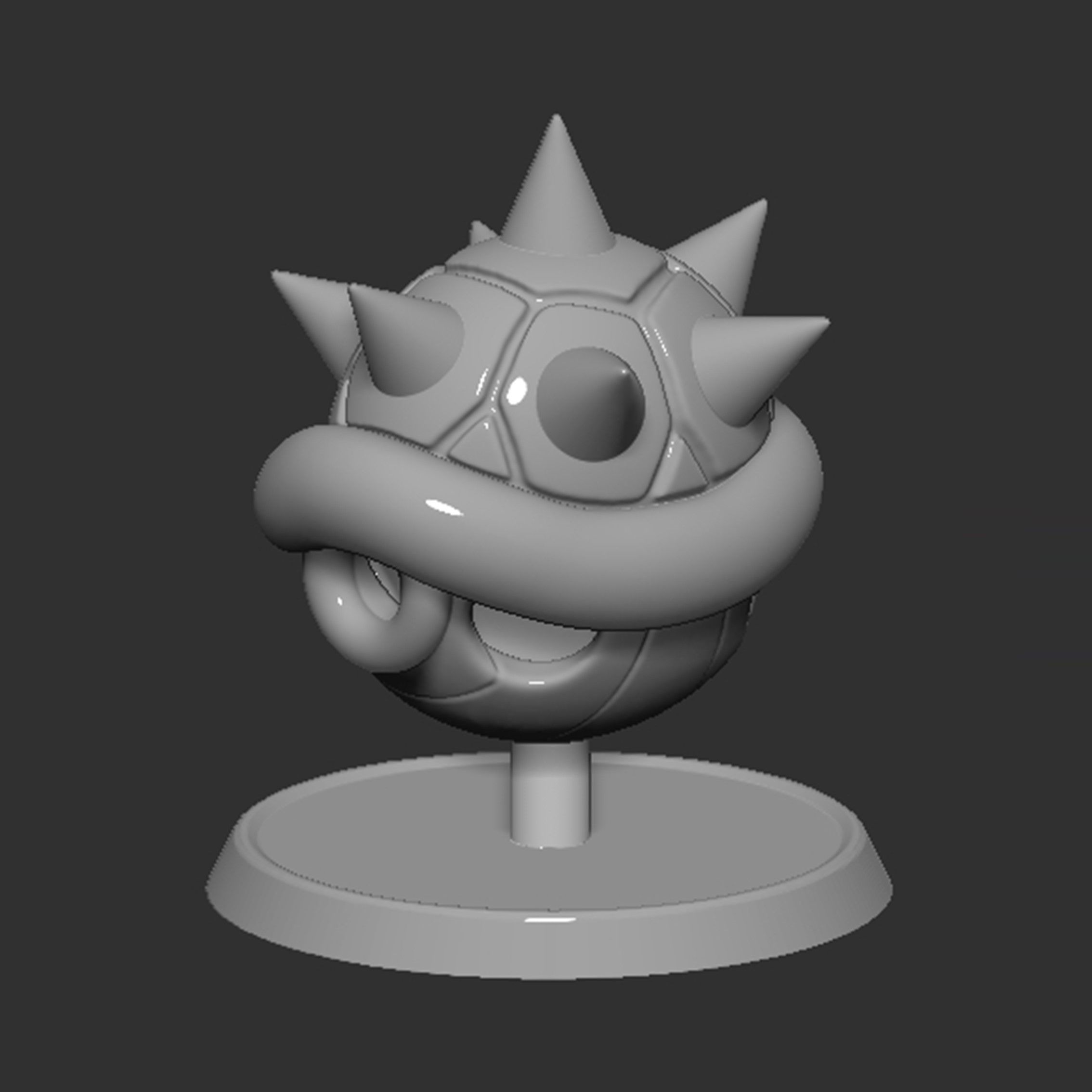 Mario Spiny Shell Koopa Troopa Based 3D print model_2