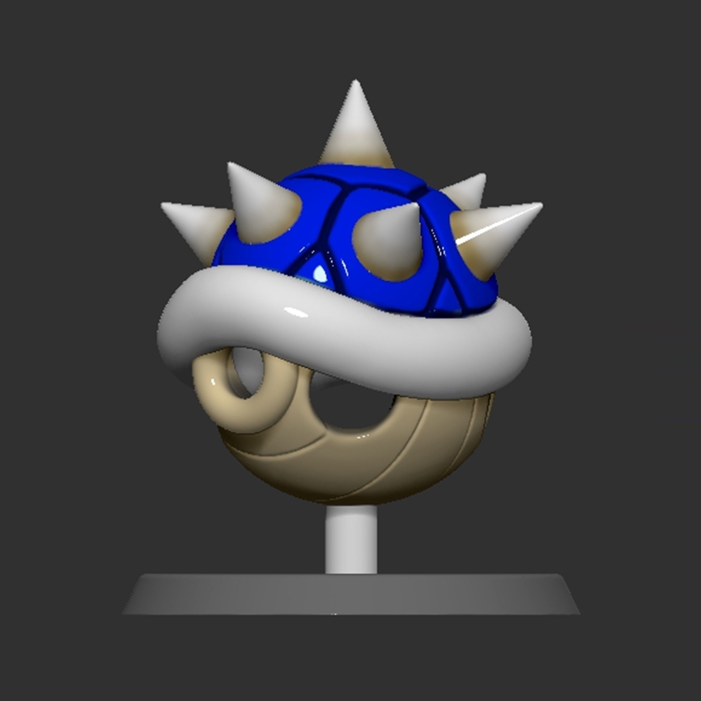 Mario Spiny Shell Koopa Troopa Based 3D print model_3
