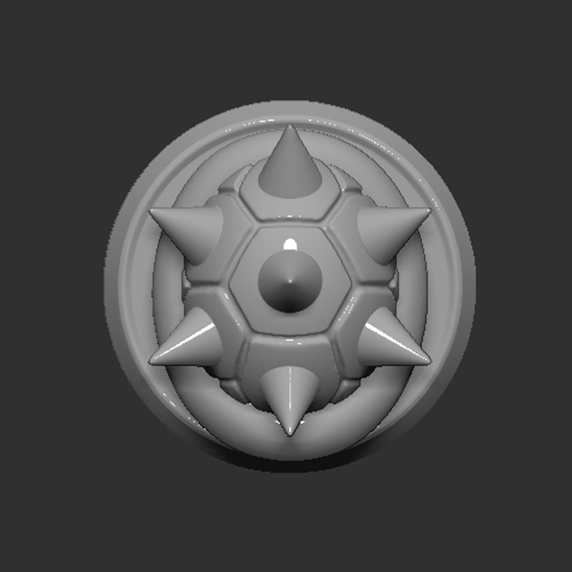 Mario Spiny Shell Koopa Troopa Based 3D print model_8