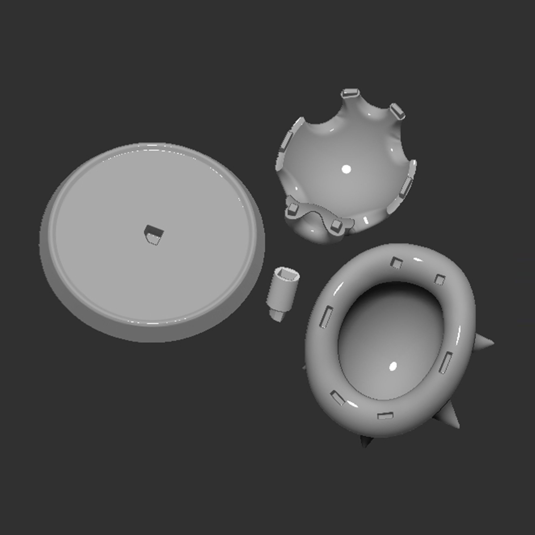 Mario Spiny Shell Koopa Troopa Based 3D print model_1