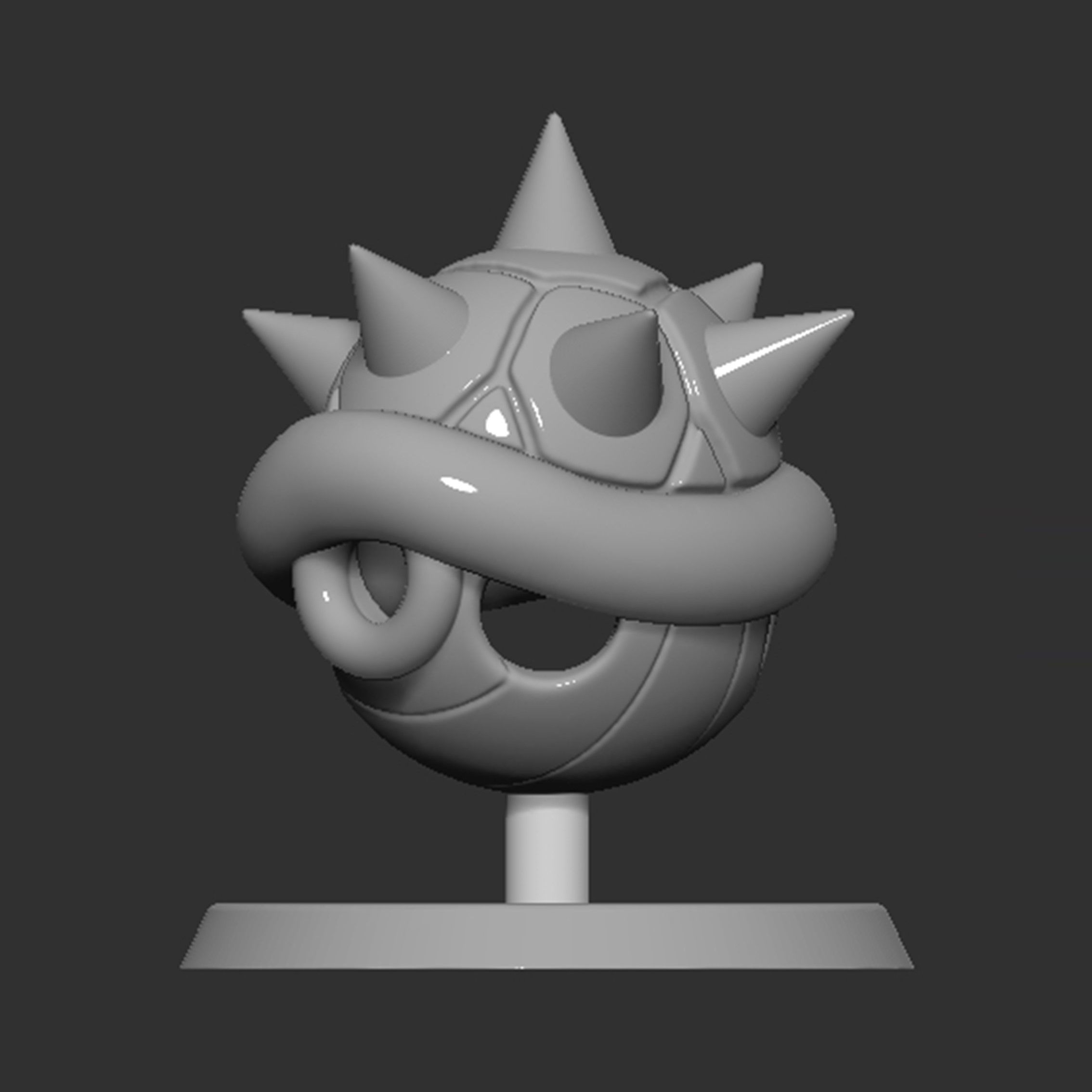 Mario Spiny Shell Koopa Troopa Based 3D print model_4