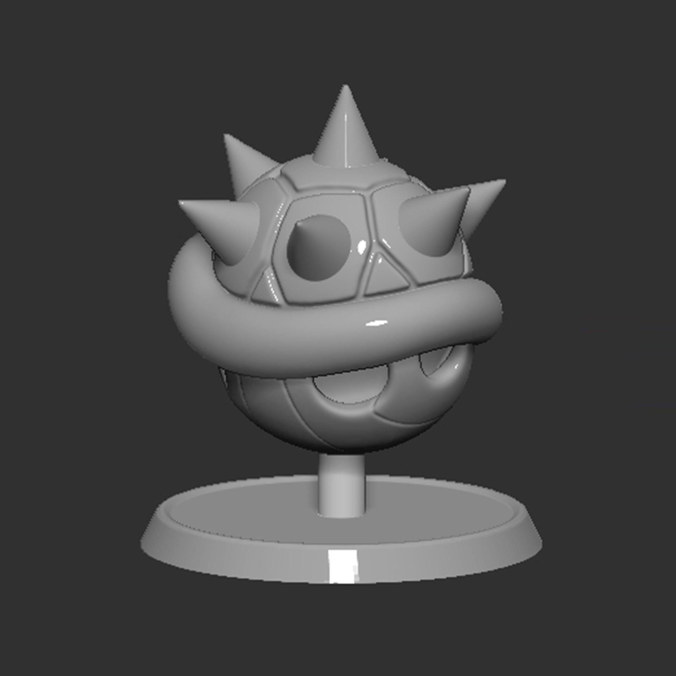 Mario Spiny Shell Koopa Troopa Based 3D print model_6