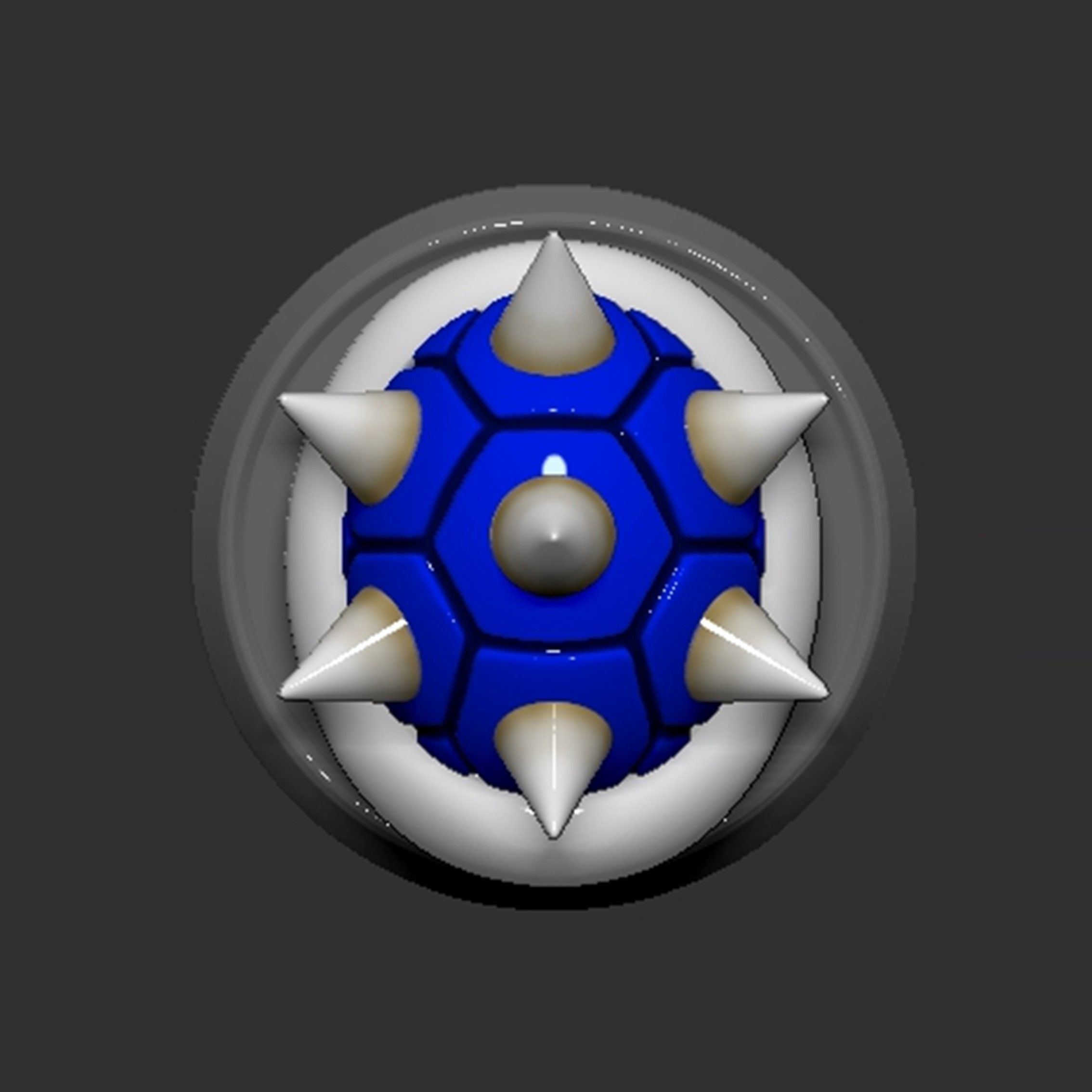 Mario Spiny Shell Koopa Troopa Based 3D print model_7