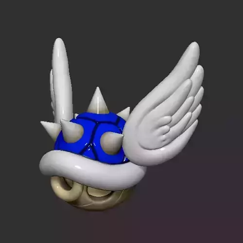 Mario Tortoise Shell with Spiny and Wings 3D print model