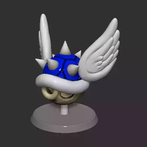 Mario Tortoise Shell with Spiny and Wings Based 3D print model