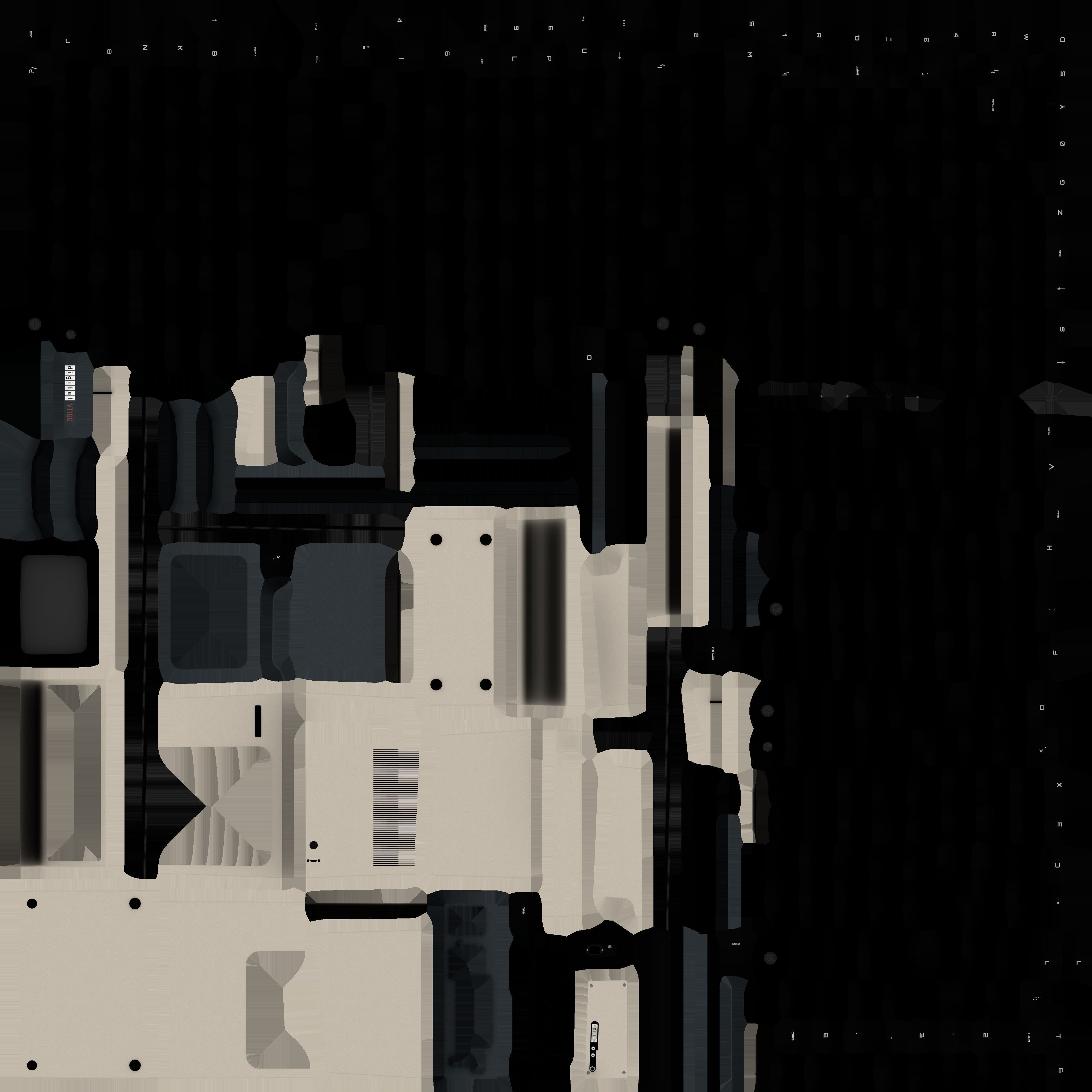 DEC VT100 Video Terminal Low-poly 3D model_8
