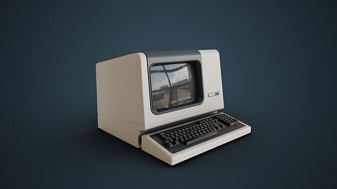 DEC VT100 Video Terminal Low-poly 3D model