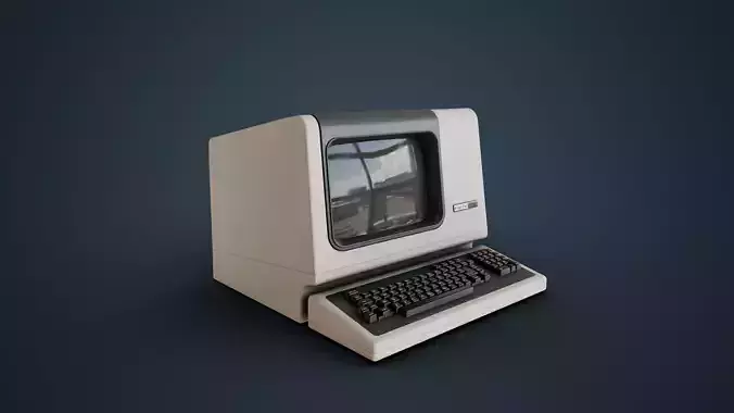 DEC VT100 Video Terminal Low-poly 3D model