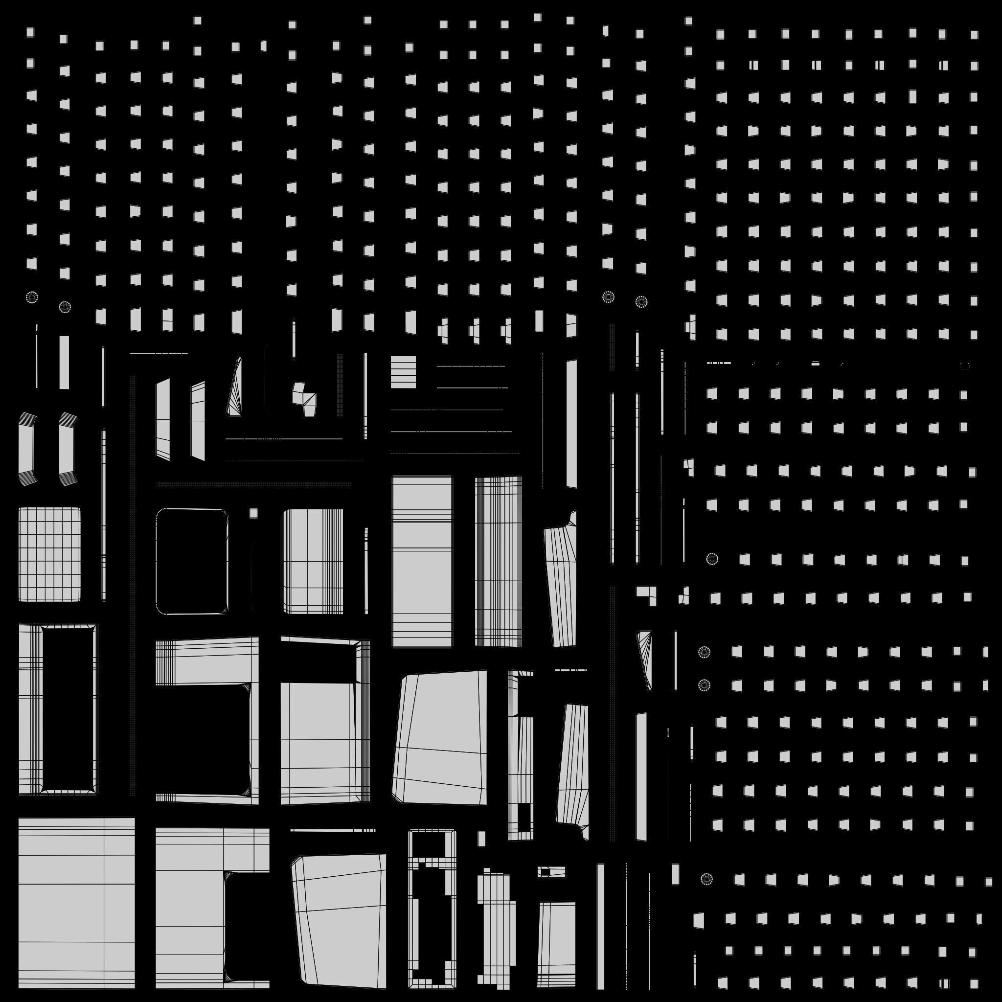 DEC VT100 Video Terminal Low-poly 3D model_9