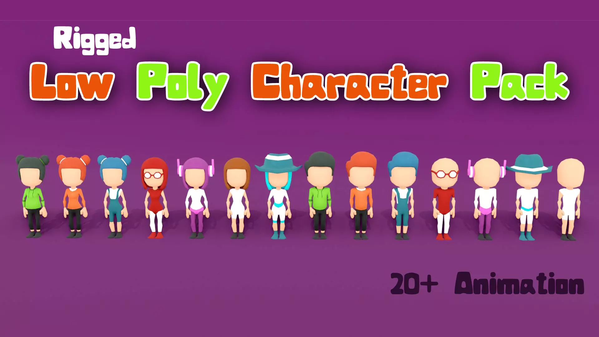 3D model Low Poly Character Pack VR / AR / low-poly | CGTrader