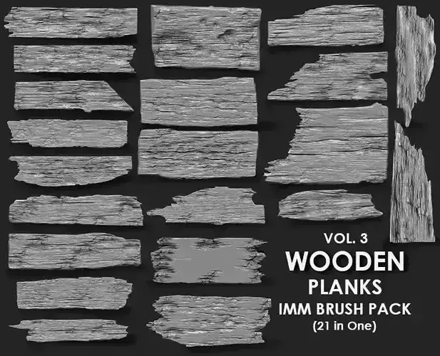 Wooden Plank IMM Brush Pack 21 in One Vol3
