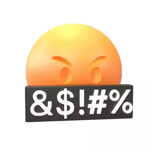 Angry Face with Symbols on Mouth v1 002