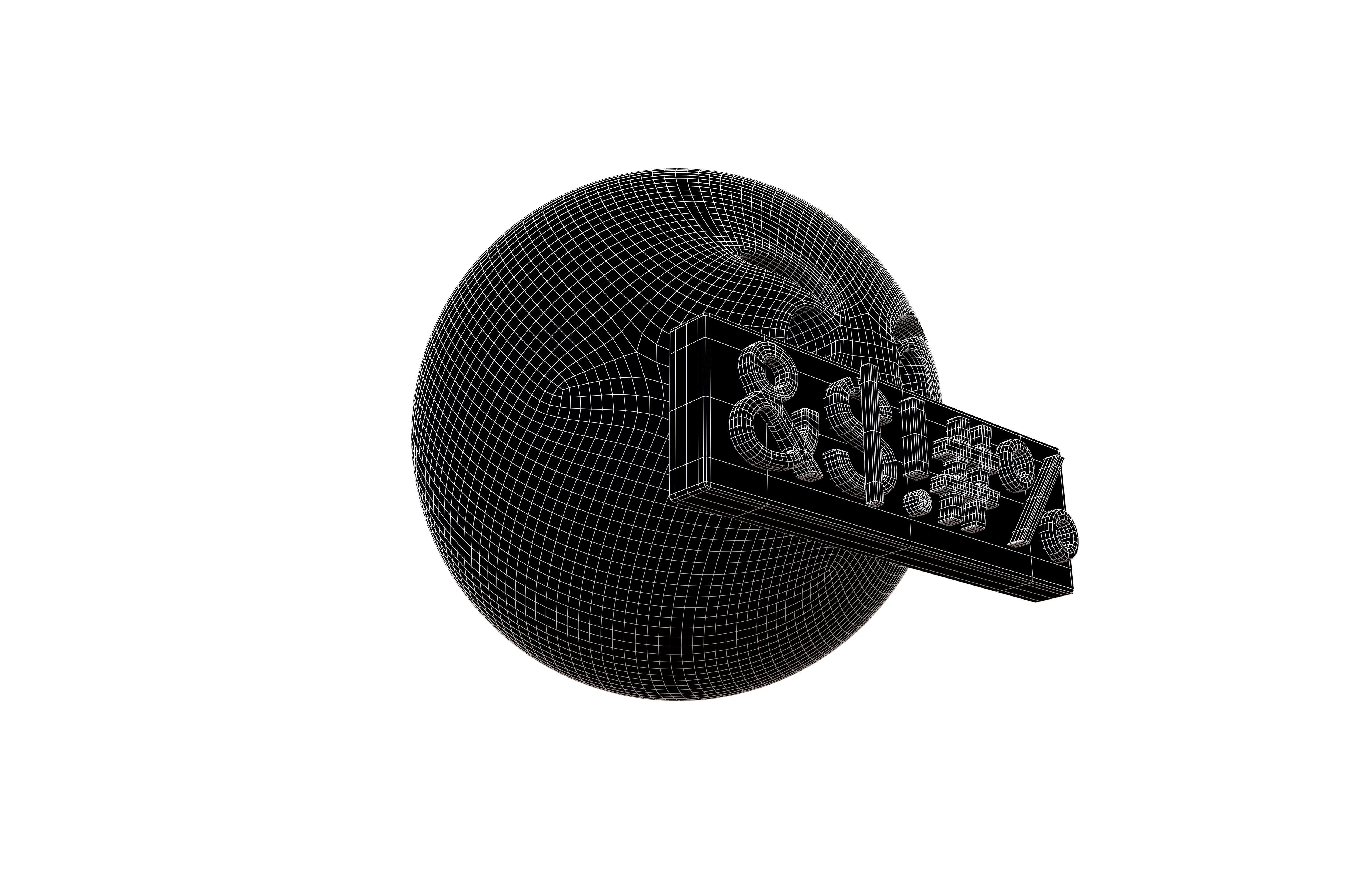 Angry Face with Symbols on Mouth v1 002 Low-poly 3D model_7