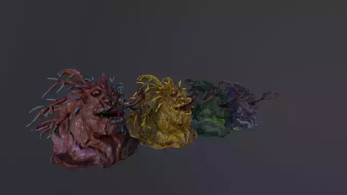 Monster Slug Low-poly 3D model