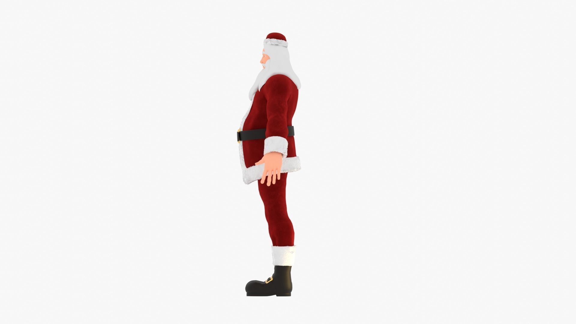 Santa Claus Low-poly 3D model_3
