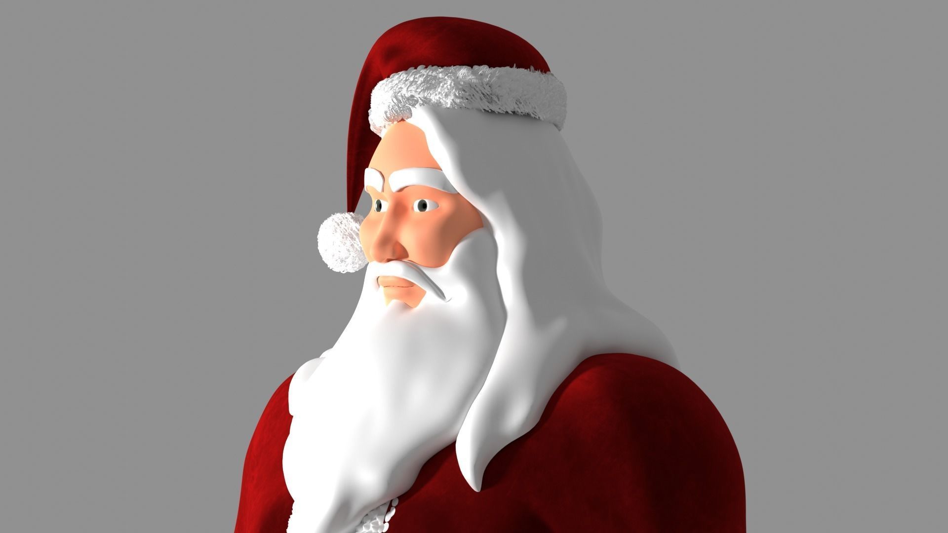 Santa Claus Low-poly 3D model_5